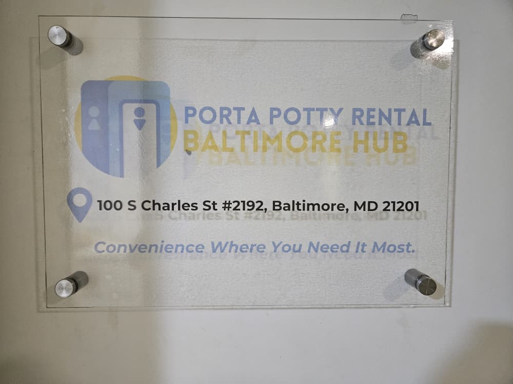Porta Potty Rental Baltimore Hub Signage